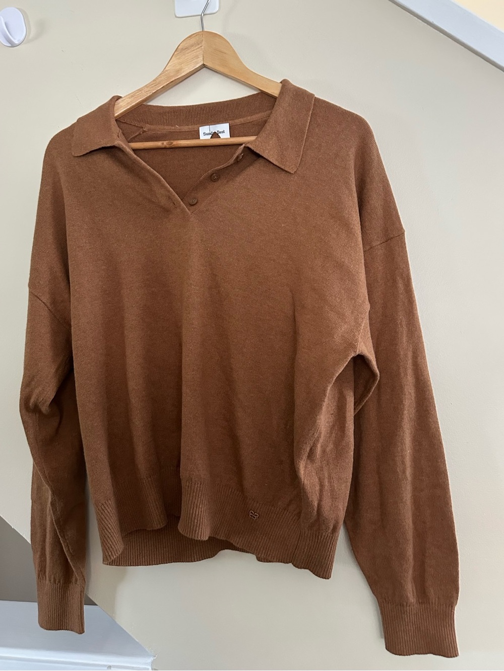 Sunday Best Brown Polo Sweater - Picture 1 of 4
